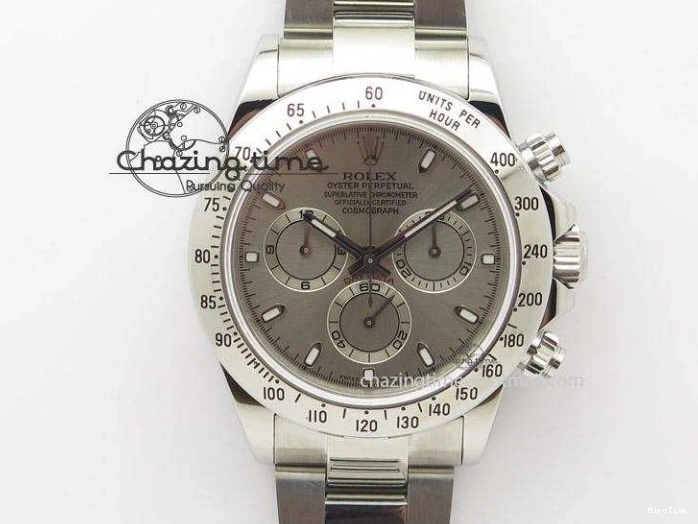 MiroTime 0122 Daytona 126519 VSF 1:1 Best Edition Black Silver Lume Dial on Oysterflex Strap VS4131 V2 (Weighted) DailyWear 324